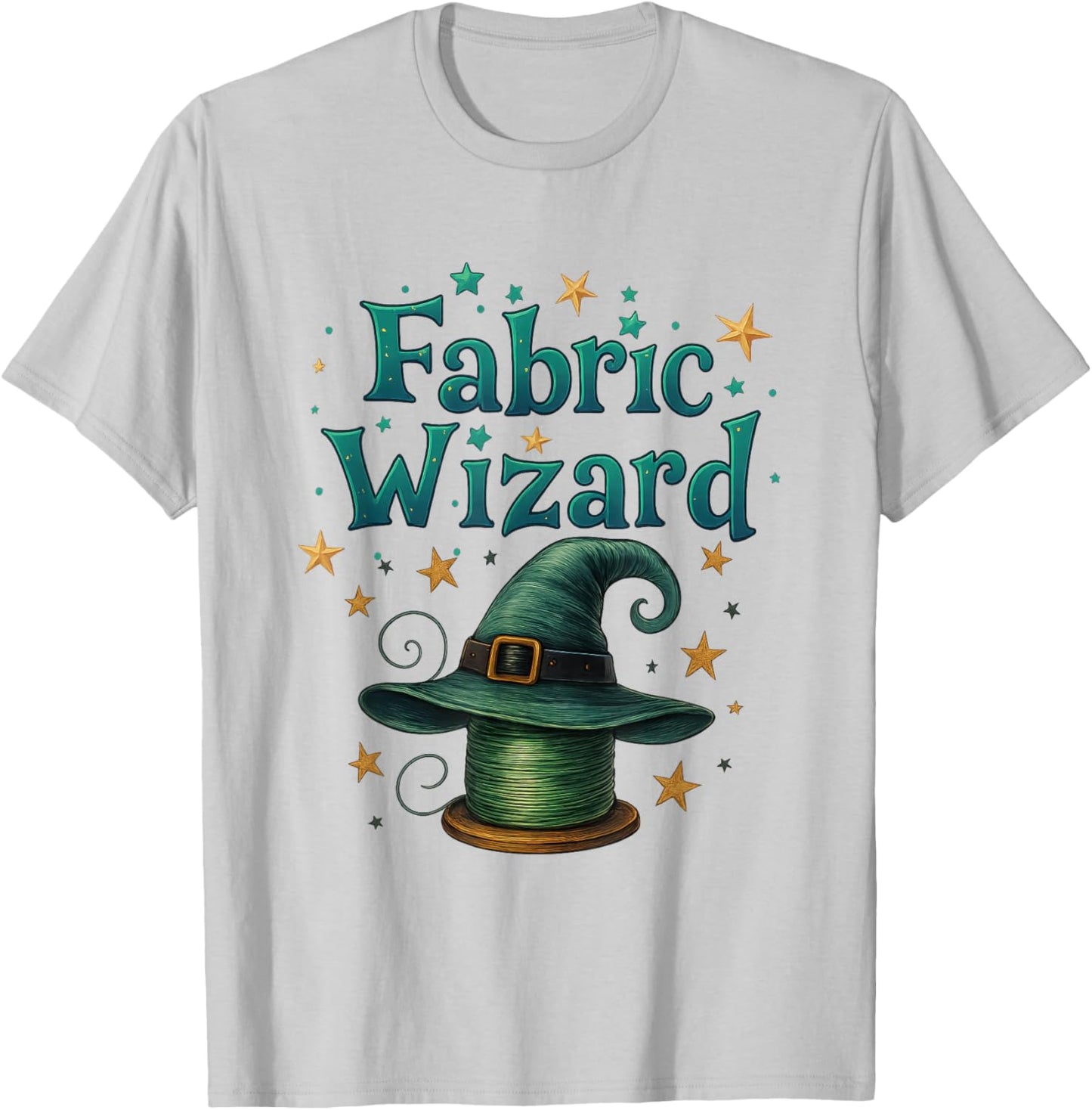 Cool Quilting Quilt Sewing Halloween Fabric Wizard T-Shirt - T-Shirt | Ash