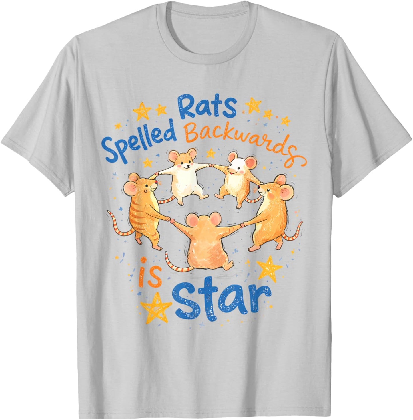Rat Lover Rat Meme Funny Rats Spelled Backwards is Star T-Shirt - T-Shirt | Ash