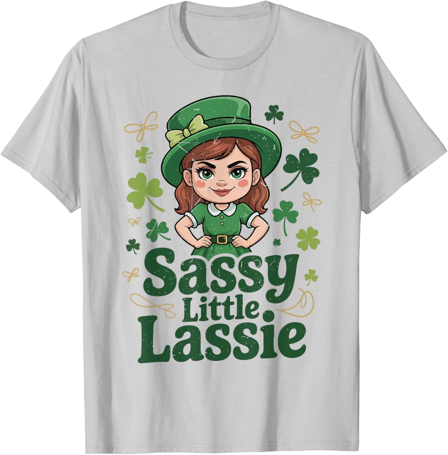 Baby Sassy Little Lassie Irish Girl St Patricks Day Toddler T-Shirt - T-Shirt | Ash