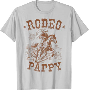 Rodeo Pappy Western Cowboy Family Matching Father's Day T-Shirt - T-Shirt | Ash