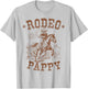 Rodeo Pappy Western Cowboy Family Matching Father's Day T-Shirt - T-Shirt | Ash