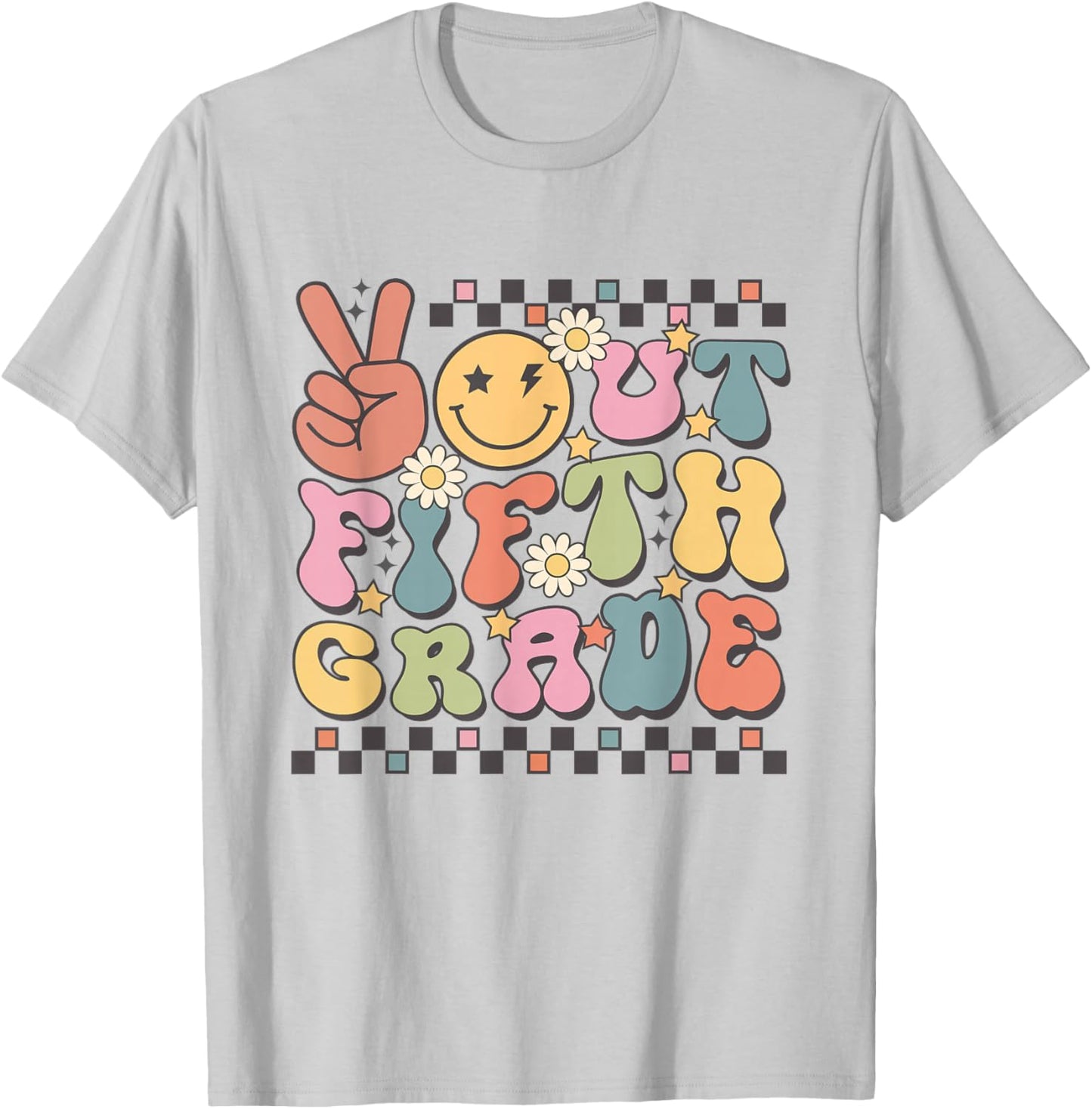 Last Day Of 5th Grade Peace Out Fifth Grade Graduation T-Shirt - T-Shirt | Ash