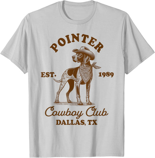 German Shorthaired Pointer Mom Howdy Pointer Cowboys Club T-Shirt - T-Shirt | Ash