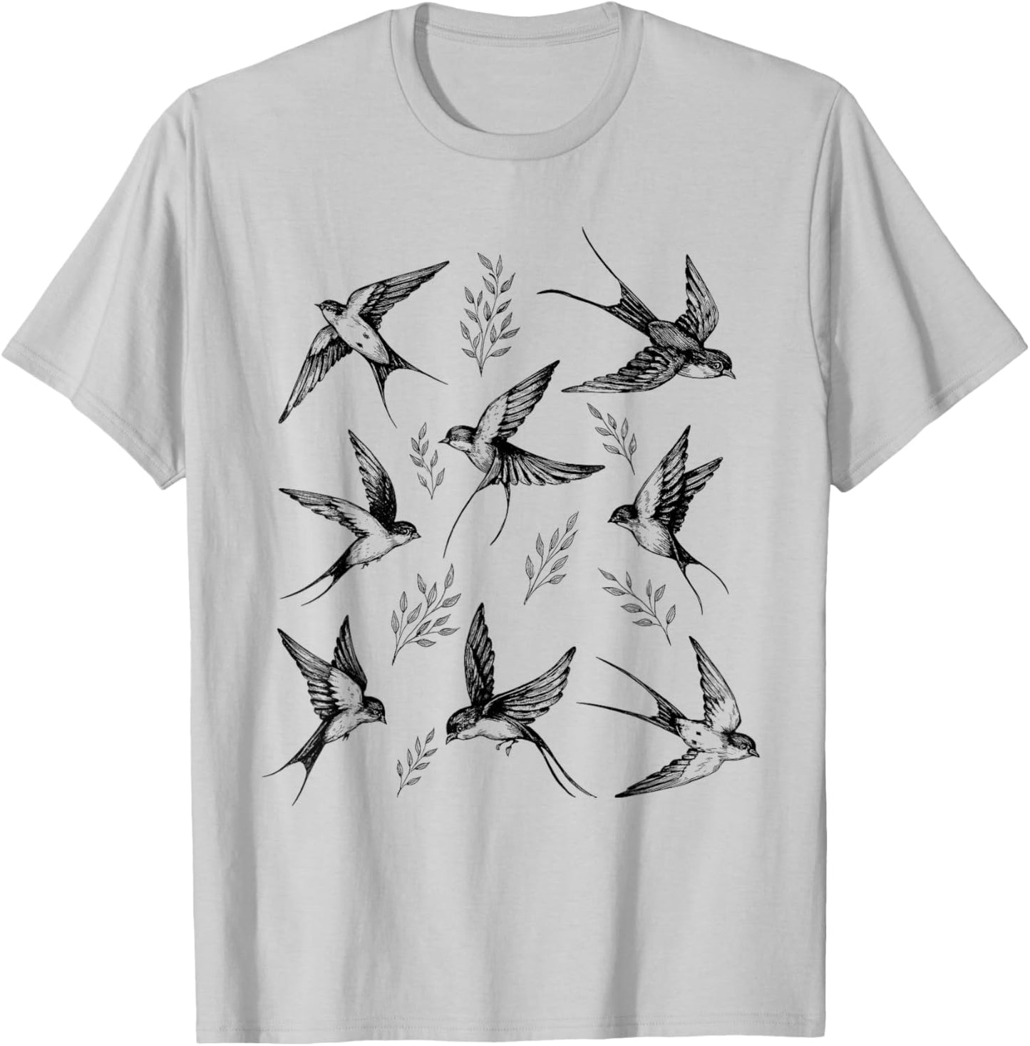 Swallow Bird Lover Vintage Nature Lover Swallow Whisperer T-Shirt - T-Shirt | Ash