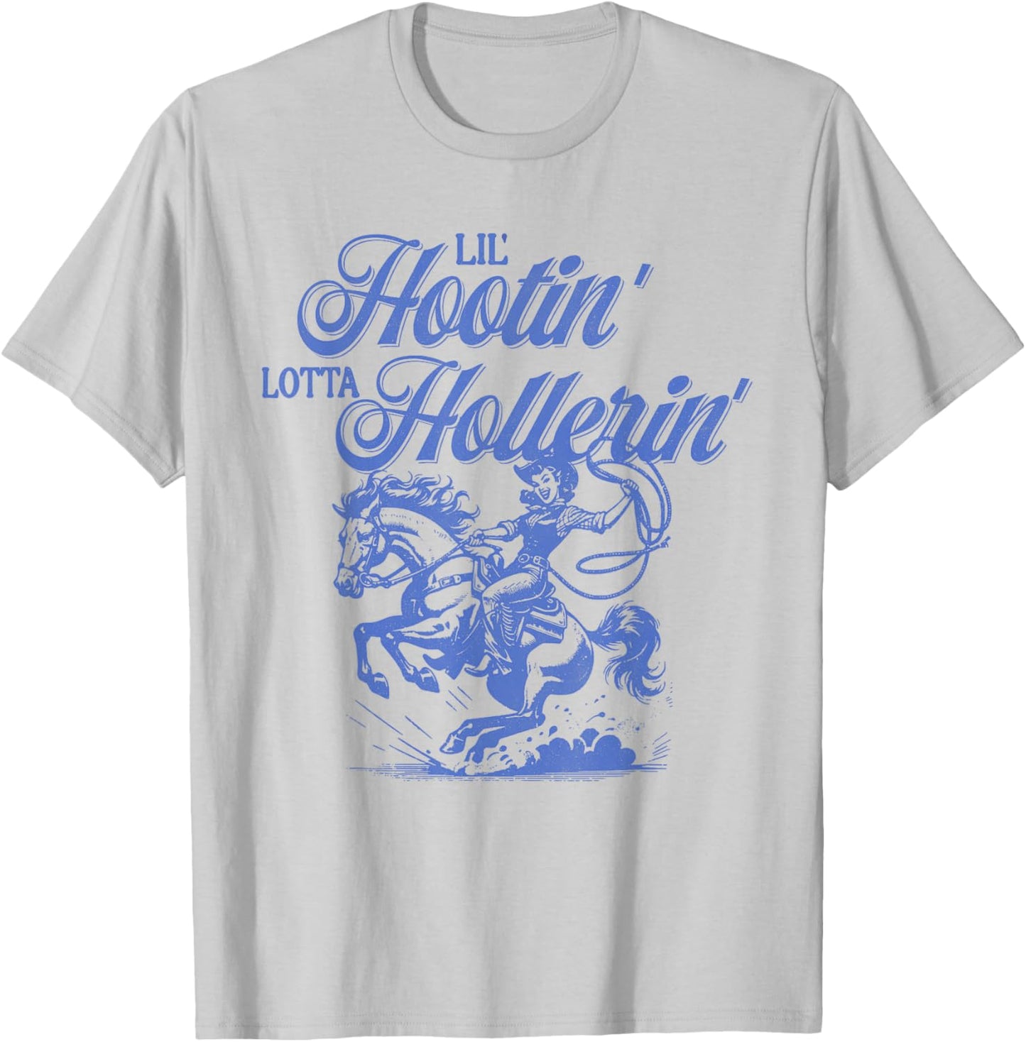 Lil Hootin' Lotta Hollerin', Western Cowboy Cowgirl T-Shirt - T-Shirt | Ash