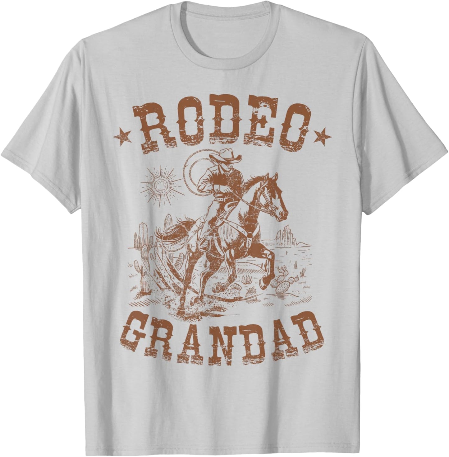 Rodeo Grandad Western Cowboy Family Matching Father's Day T-Shirt - T-Shirt | Ash