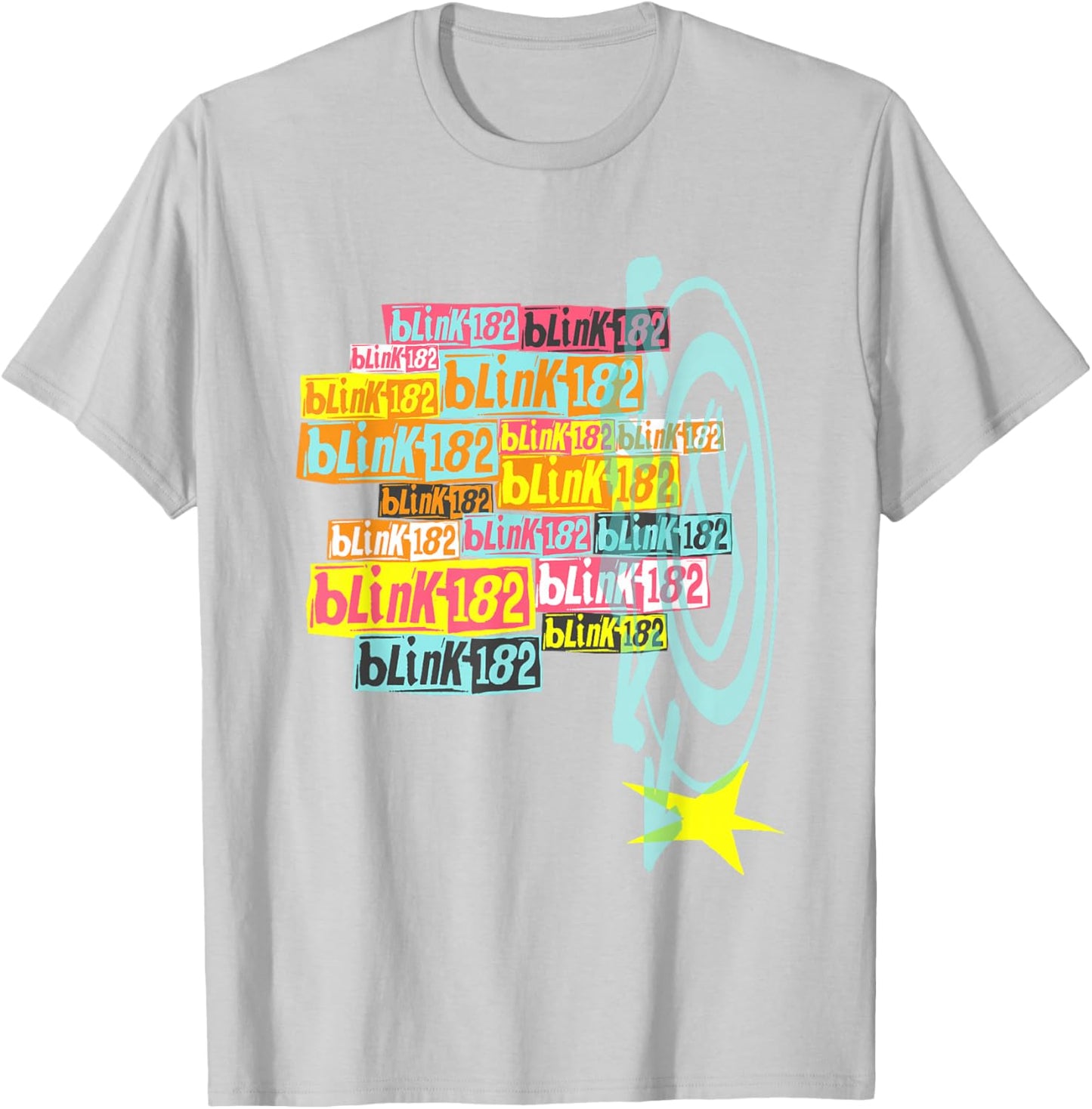 Official Blink-182 Stacked Logo T-Shirt - T-Shirt | Ash