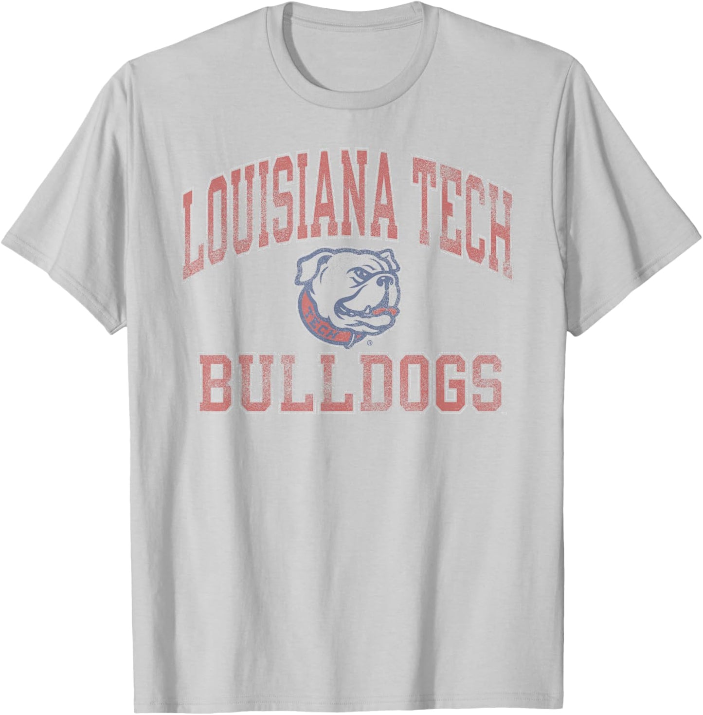 Louisiana Tech Bulldogs Vintage Worn Gray T-Shirt - T-Shirt | Ash