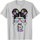12th Birthday Girl Messy Bun Bäm! 12 T-Shirt - T-Shirt | Ash