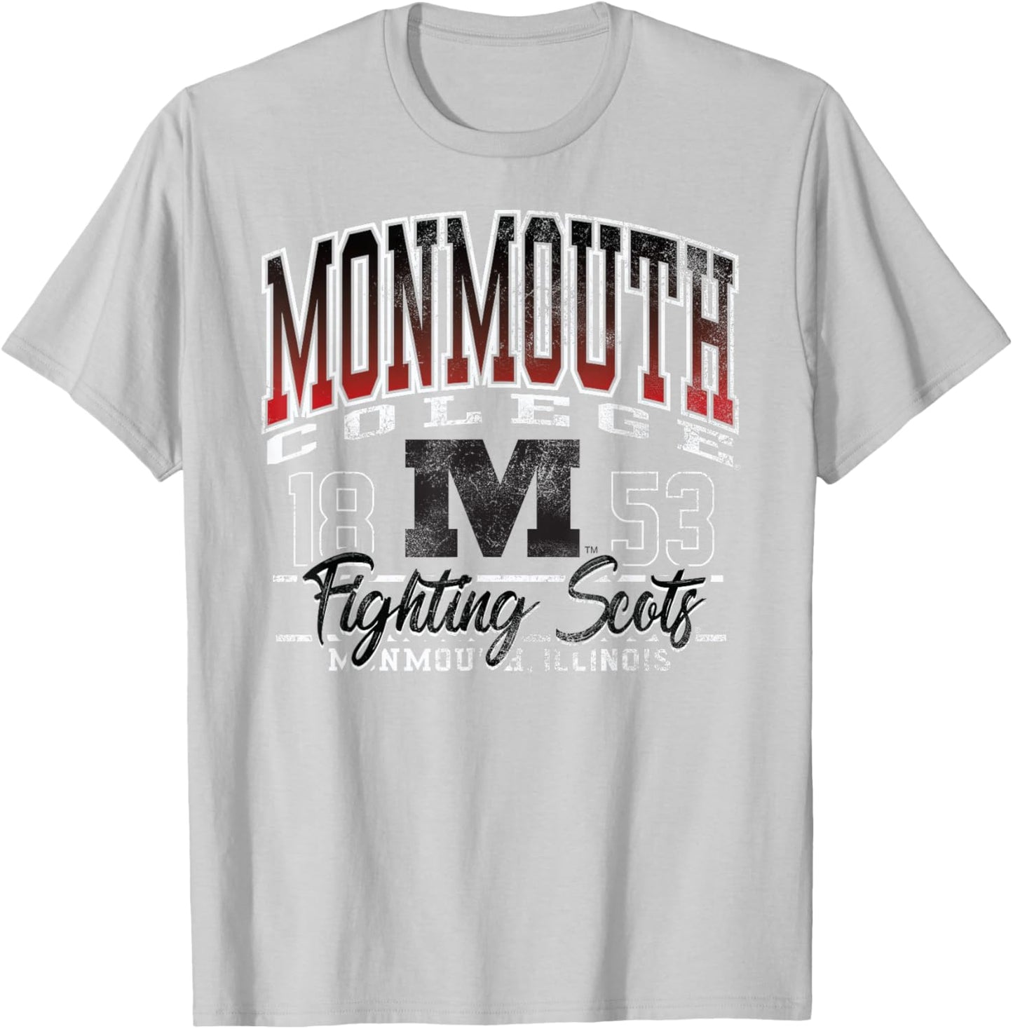Monmouth College Fighting Scots Kicking It Red T-Shirt - T-Shirt | Ash
