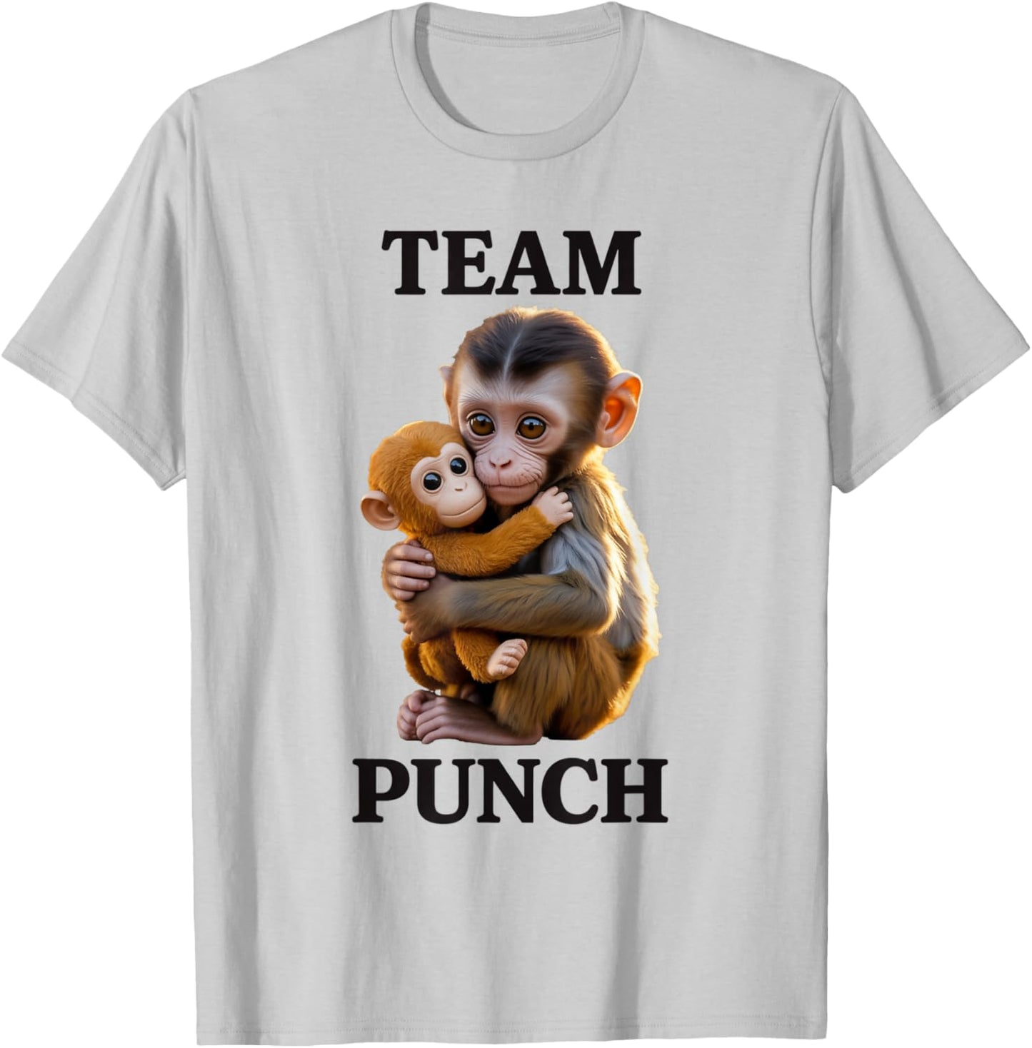 Team Punch Baby Monkey Best Friends T-Shirt - T-Shirt | Ash