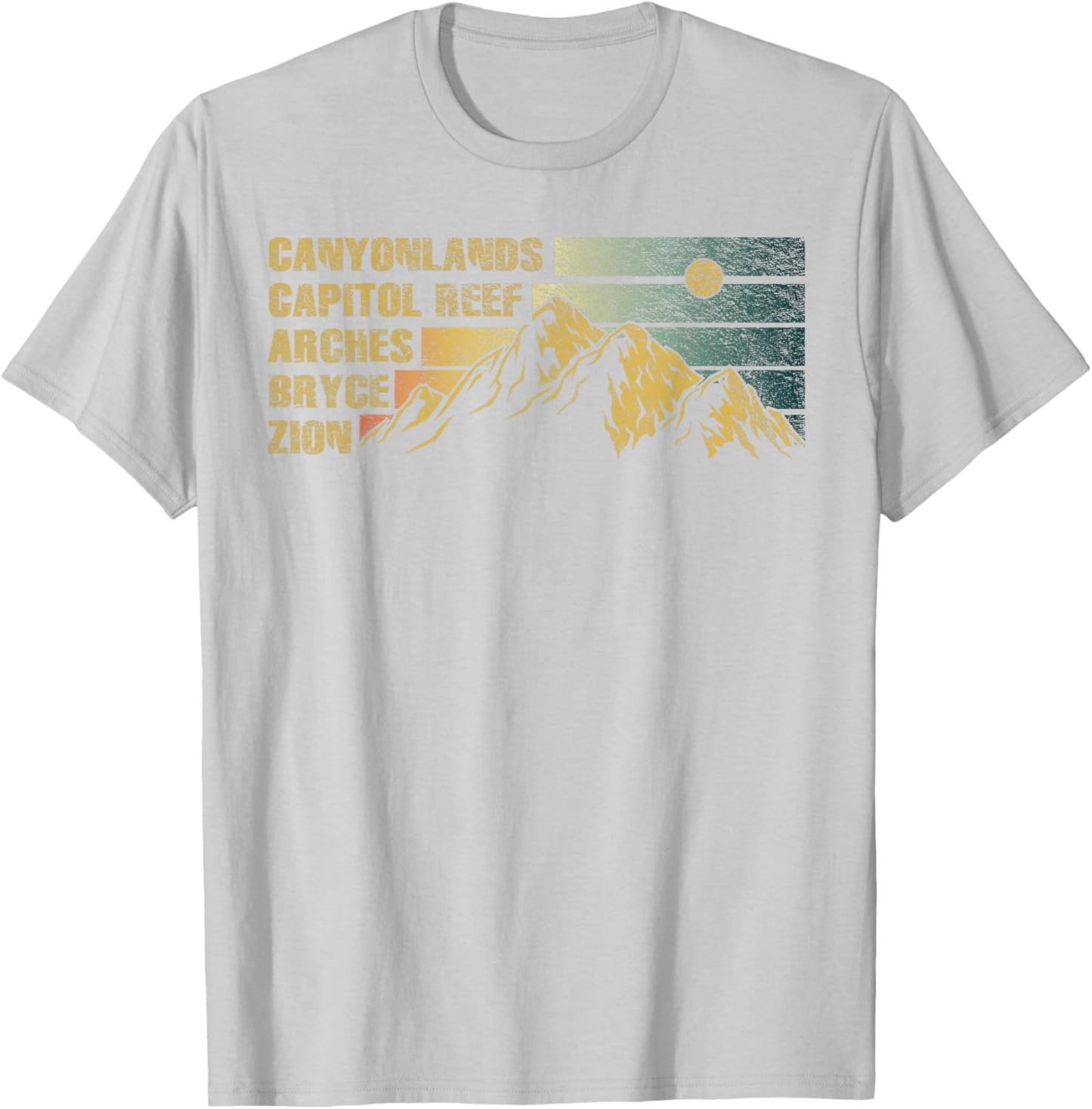 Vintage Utah Souvenir Big 5 Utah Mighty Five National Park T-Shirt - T-Shirt | Ash