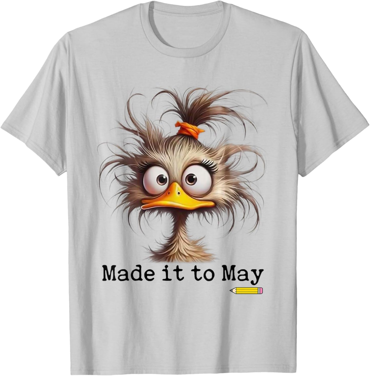 Funny Duck Made it to May Teacher T-Shirt - T-Shirt | Ash