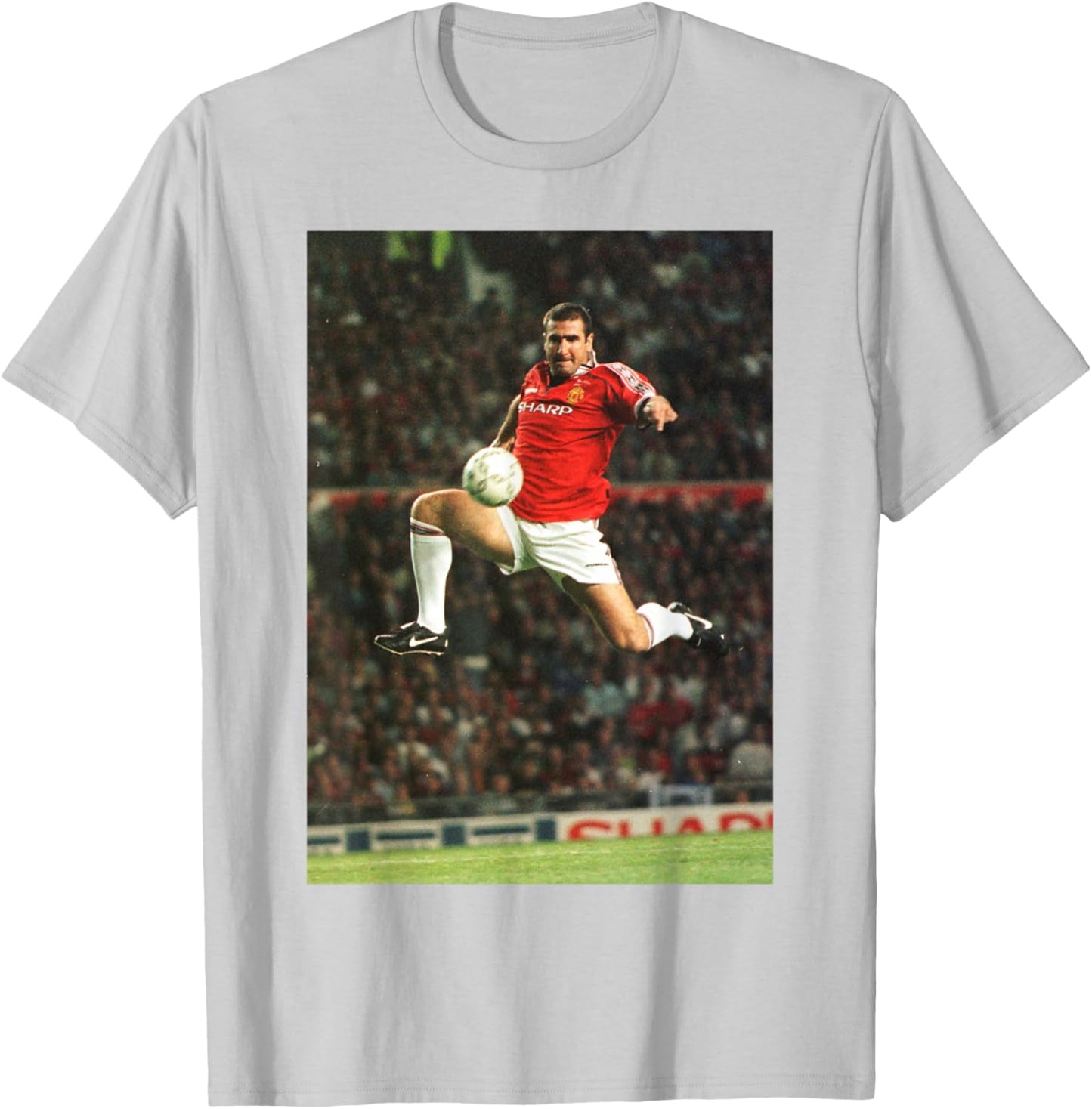 Eric Cantona Leap Manchester United Football World Cup T-Shirt - T-Shirt | Ash