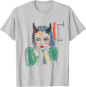 Pop Art Colorful Devil Goth T-Shirt - T-Shirt | Ash