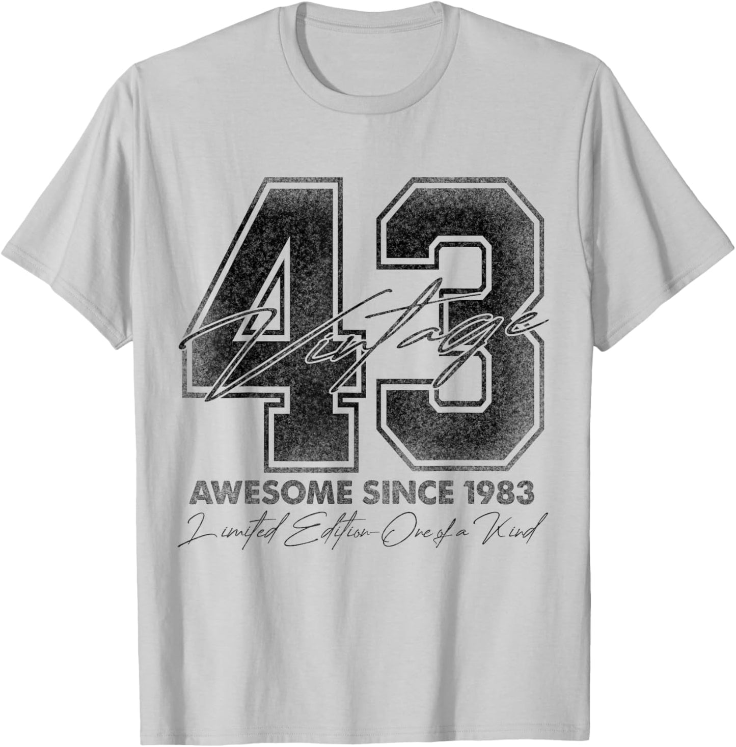 43 Year Old Gifts Vintage 1983 Limited Edition 43rd Birthday T-Shirt - T-Shirt | Ash