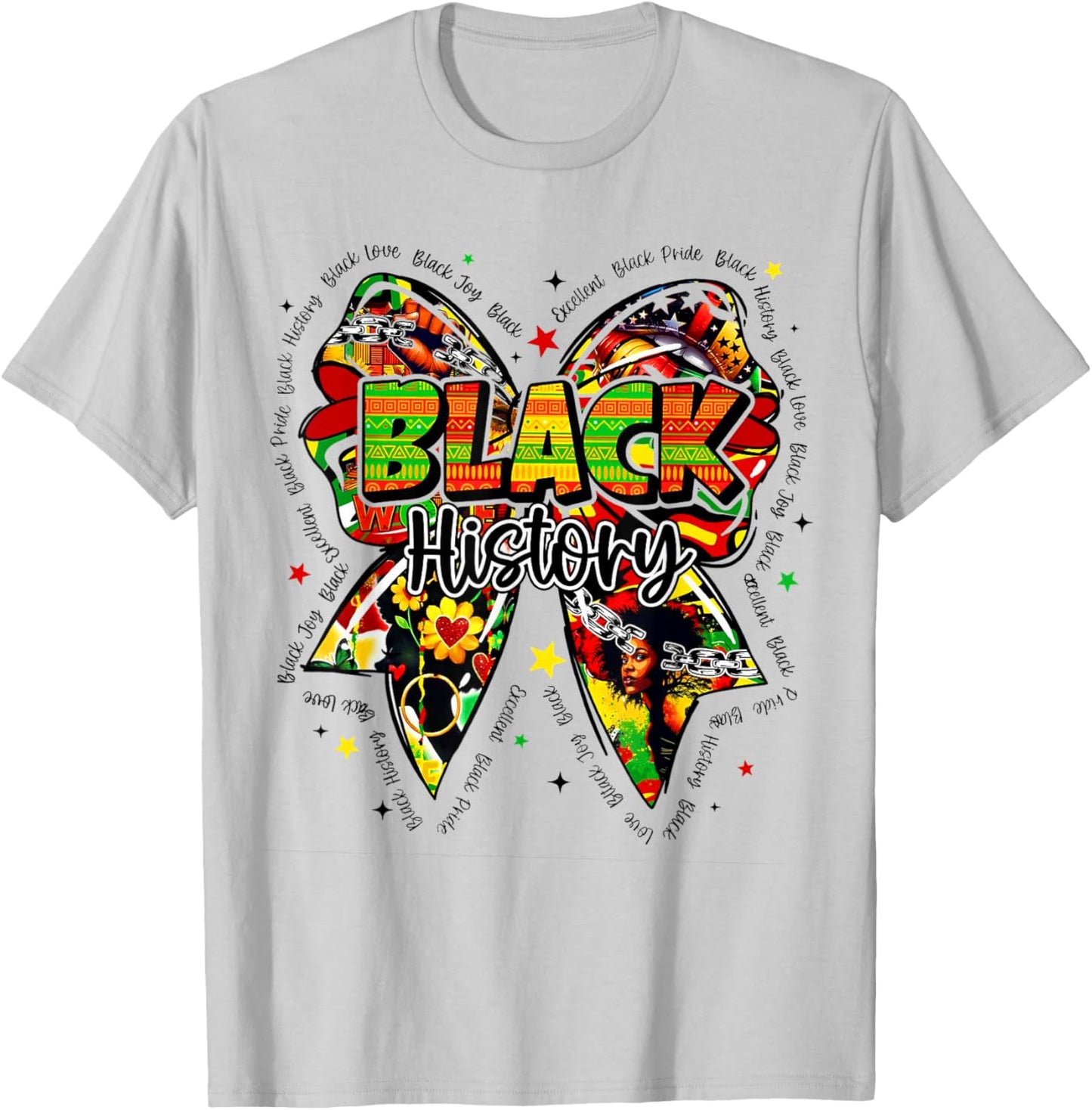 Black History Month, Coquette Bow T-Shirt - T-Shirt | Ash
