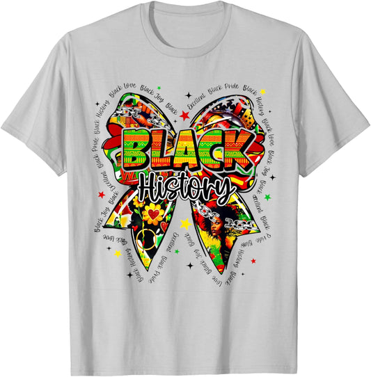 Black History Month, Coquette Bow T-Shirt - T-Shirt | Ash
