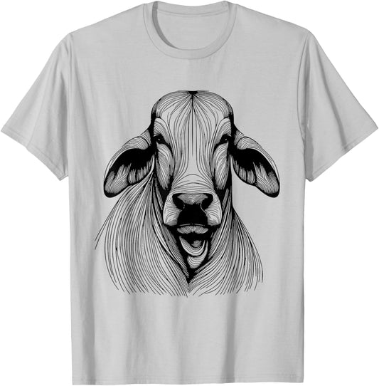 Fingerprint Cow Farmer Breeder - Brahman Cattle T-Shirt - T-Shirt | Ash