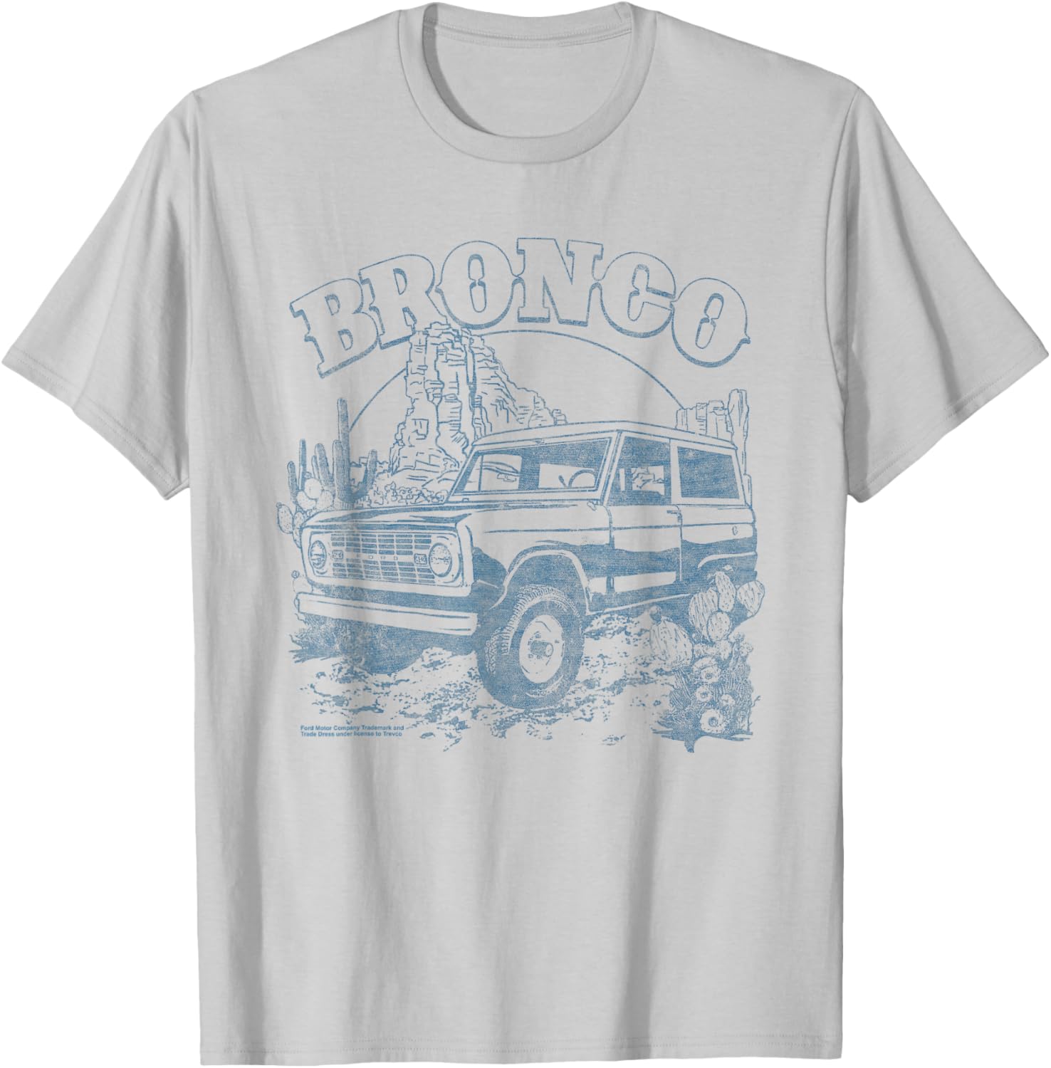 Ford Bronco Desert Blue Mono T-Shirt - T-Shirt | Ash