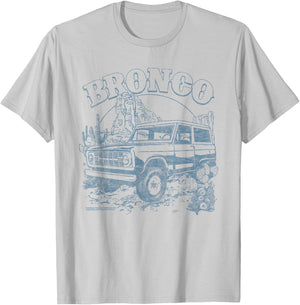 Ford Bronco Desert Blue Mono T-Shirt - T-Shirt | Ash