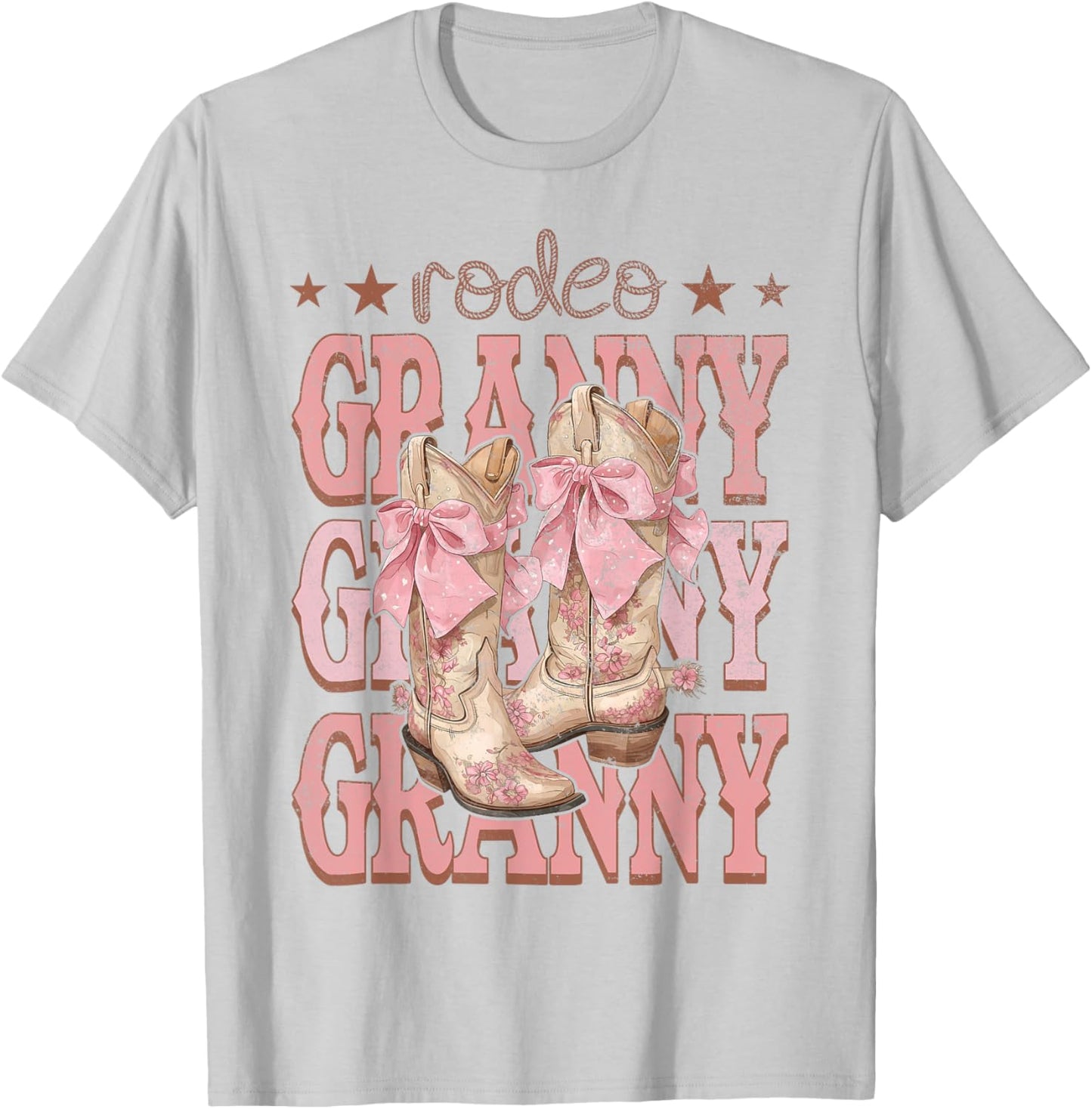 Rodeo Granny Pink Boots Coquette Cow-Girl Birthday Party T-Shirt - T-Shirt | Ash