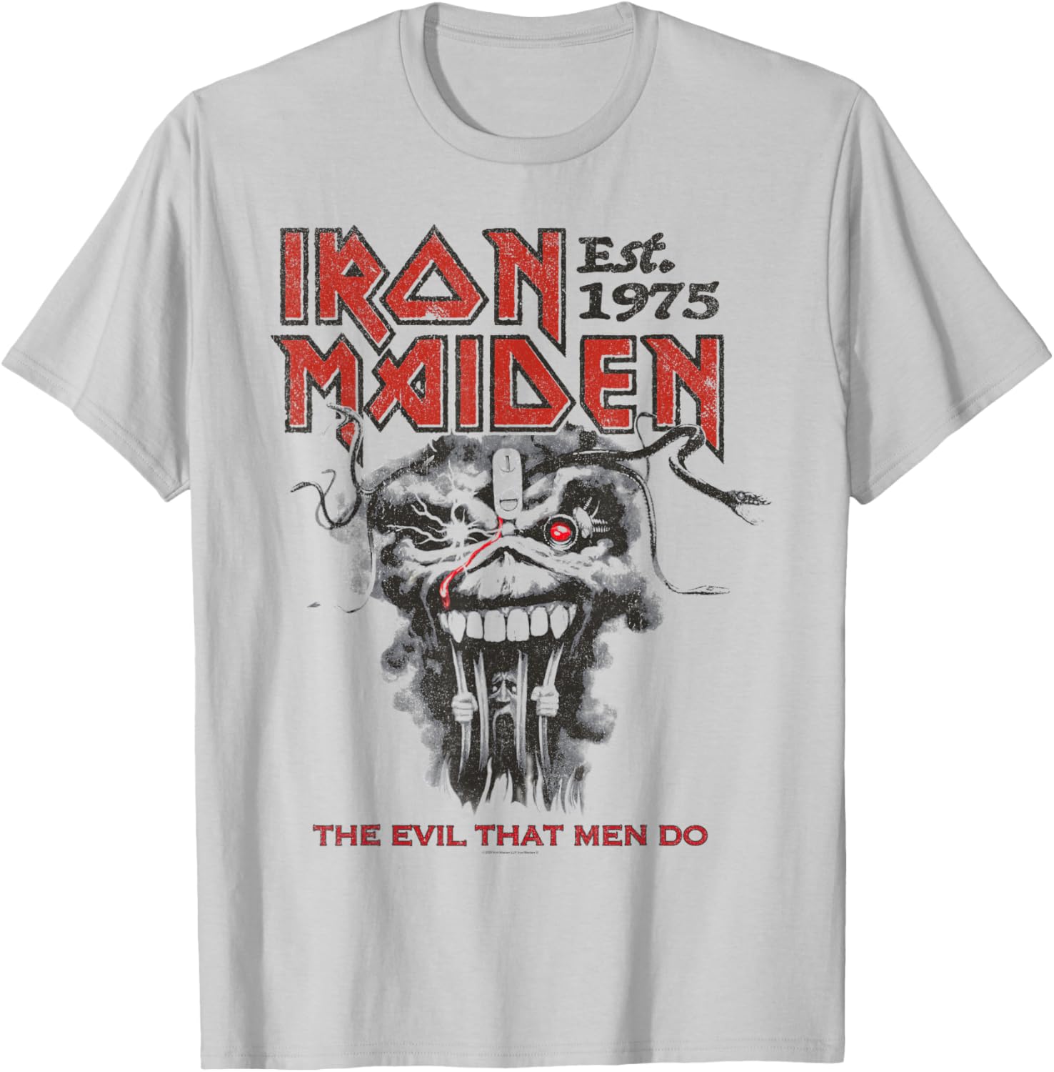 Iron Maiden The Evil that Men Do On White T-Shirt - T-Shirt | Ash
