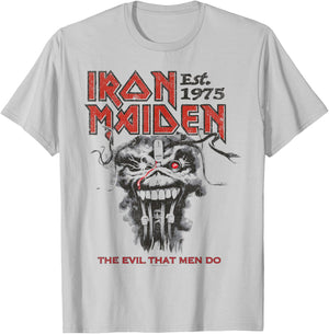 Iron Maiden The Evil that Men Do On White T-Shirt - T-Shirt | Ash