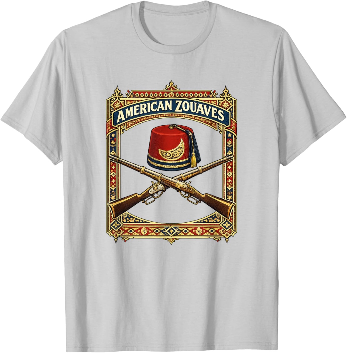 American Zouaves Civil War History Military T-Shirt - T-Shirt | Ash