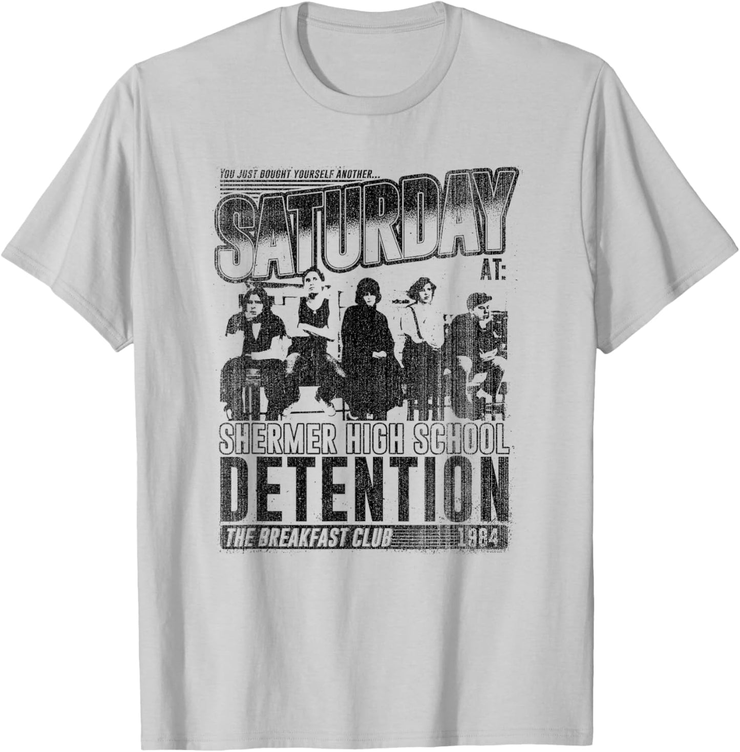 The Breakfast Club Saturday Detention 1984 T-Shirt - T-Shirt | Ash