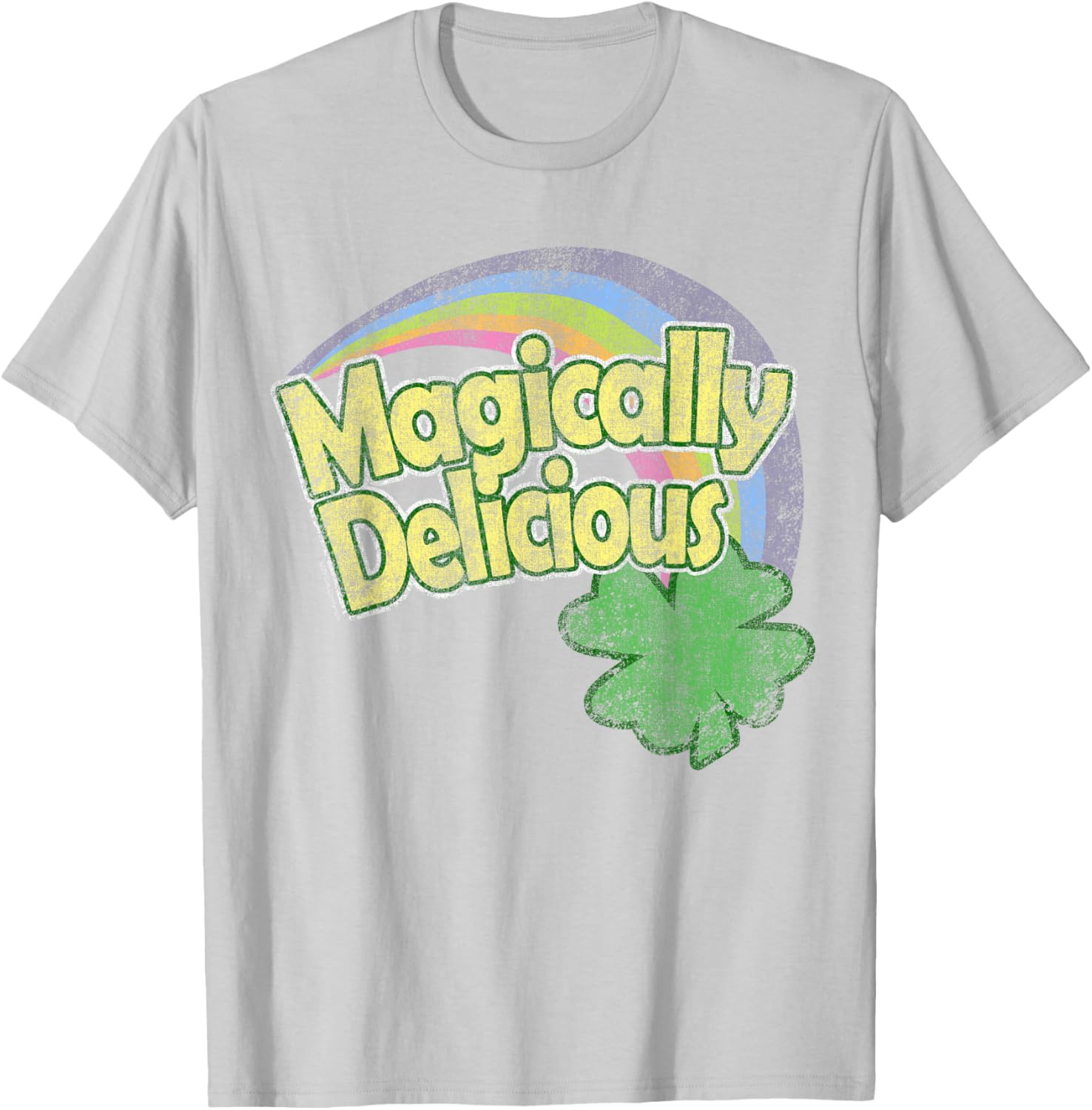 Magically Delicious Funny 80s Vintage Retro St Patricks Day T-Shirt - T-Shirt | Ash