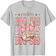 Rodeo Big Sis Pink Boots Coquette Cow-Girl Birthday Party T-Shirt - T-Shirt | Ash