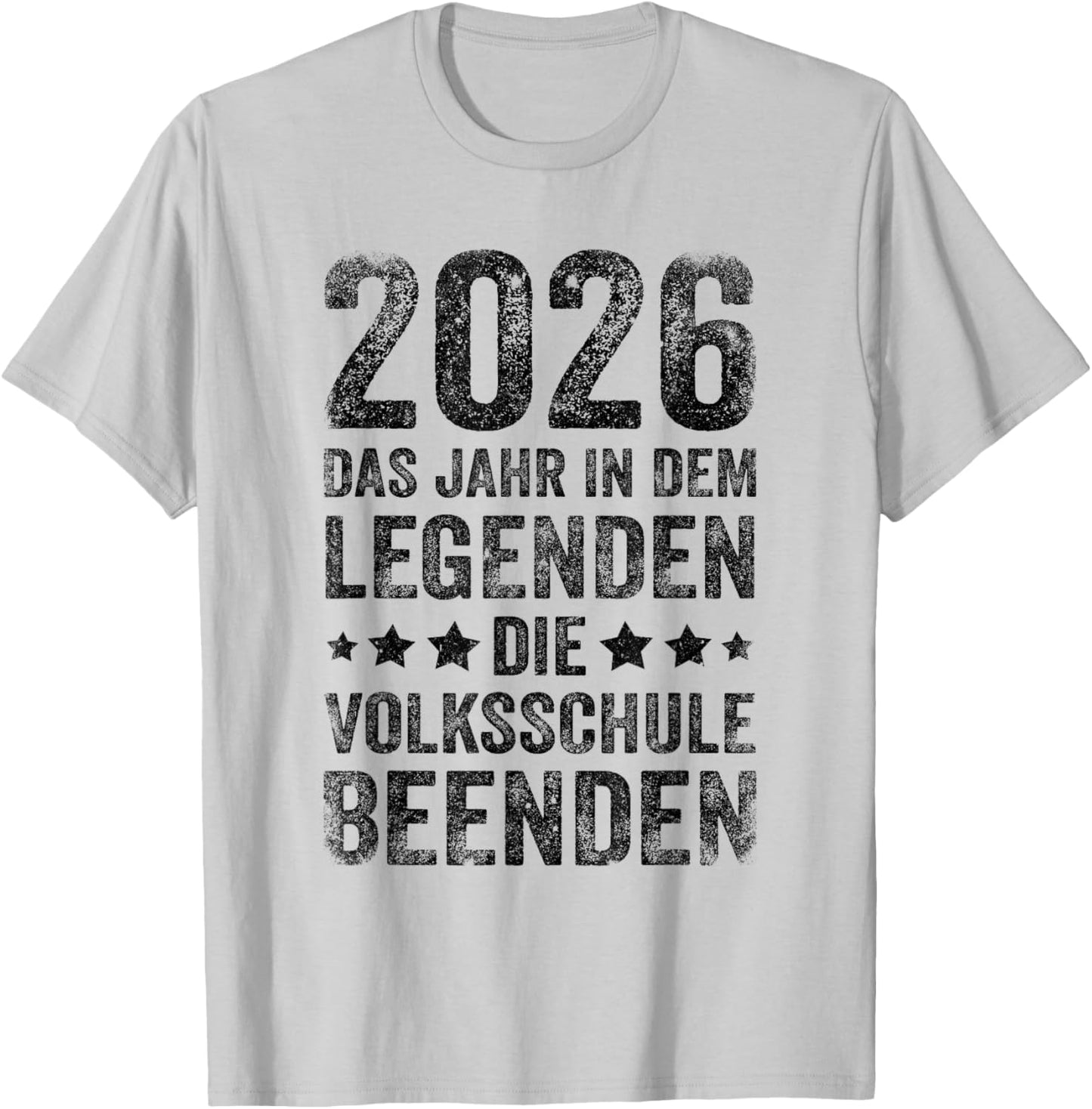 Volksschule 2026 Abgänger Geschafft Volksschule T-Shirt - T-Shirt | Ash