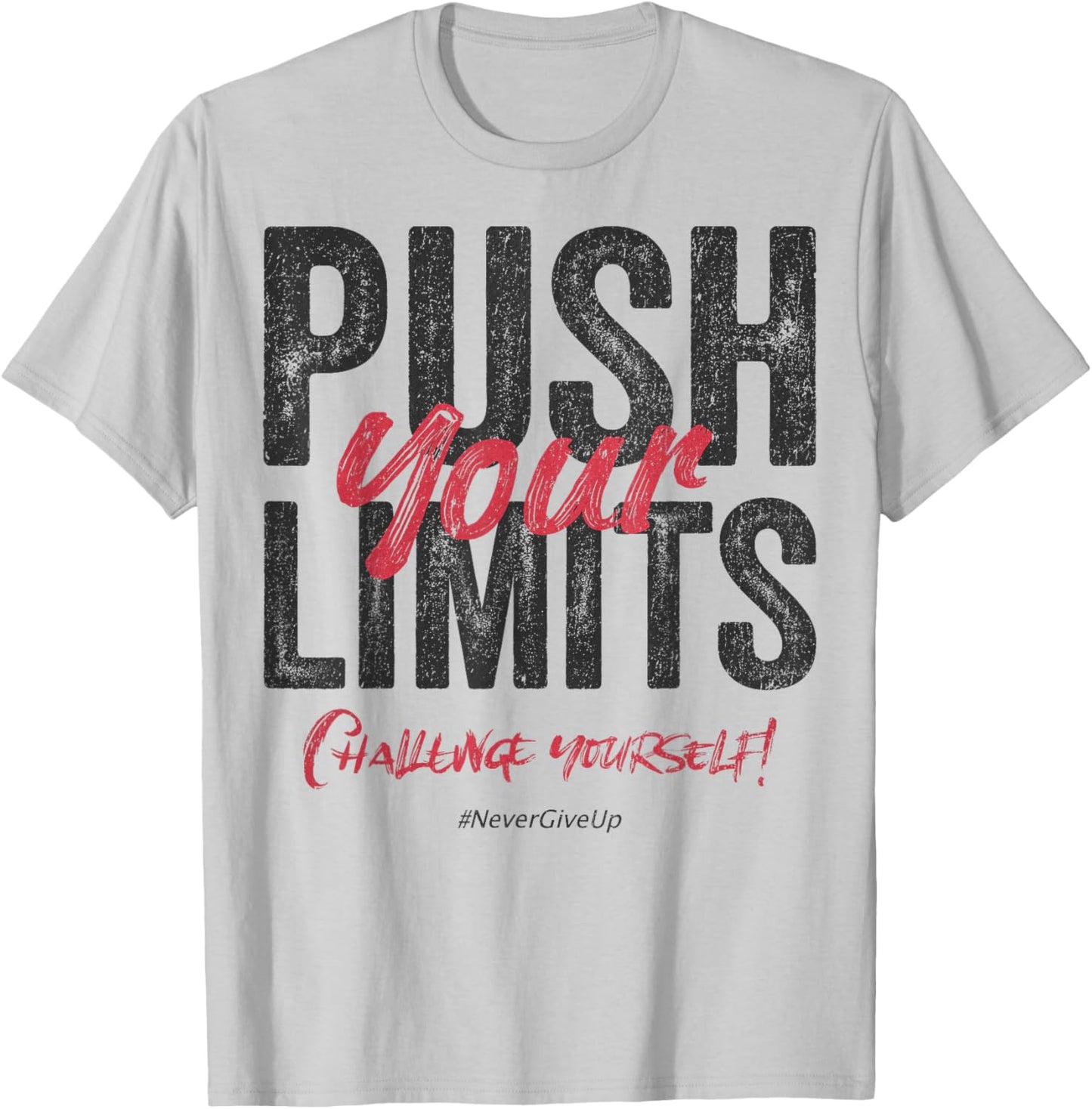 Y2K Fitness Quote Gym Training Discipline Yoga Sport Workout T-Shirt - T-Shirt | Ash