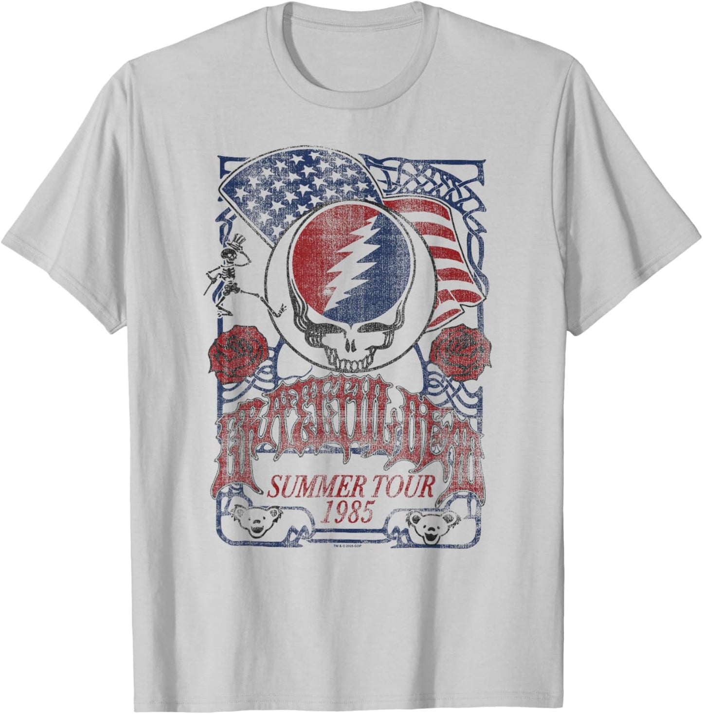Grateful Dead Americana Summer '85 Tour Vintage Band T-Shirt - T-Shirt | Ash