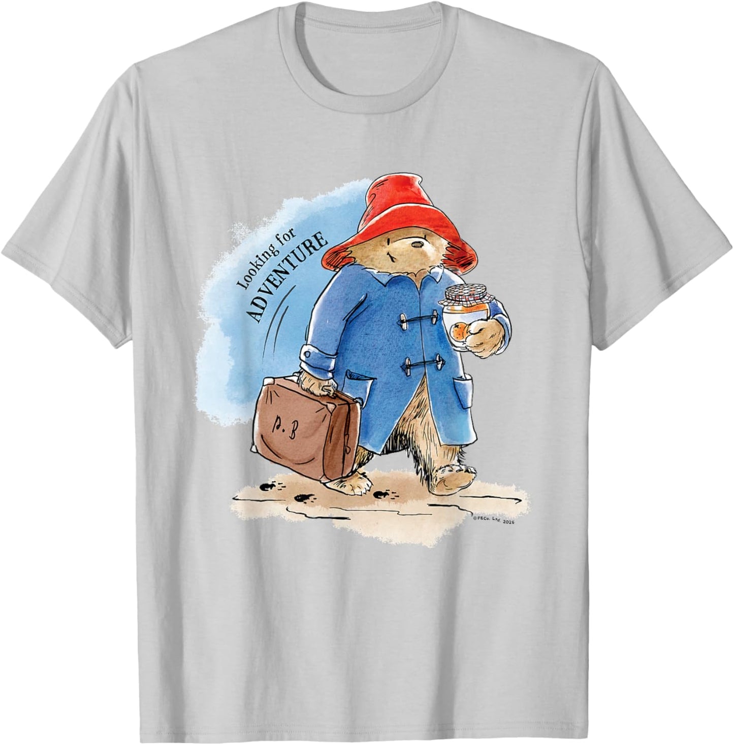 Paddington Bear Looking for Adventure T-Shirt - T-Shirt | Ash