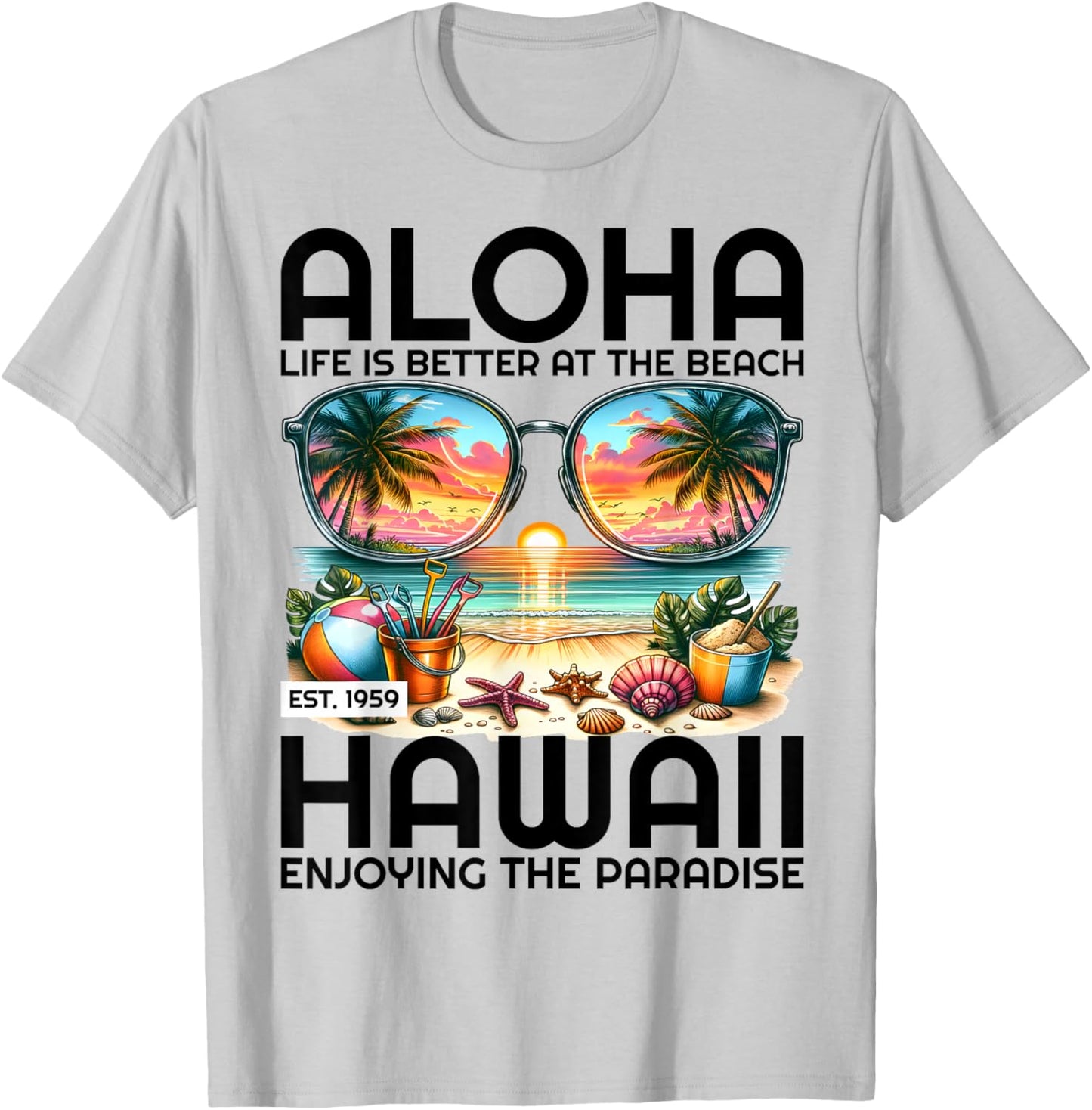 Aloha Hawaii Vintage Oahu Hawaiian Women Surfer Costumes T-Shirt - T-Shirt | Ash