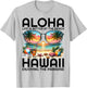 Aloha Hawaii Vintage Oahu Hawaiian Women Surfer Costumes T-Shirt - T-Shirt | Ash