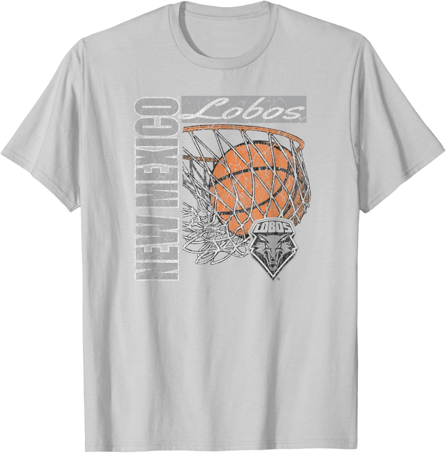 New Mexico Lobos Vintage Basketball 90's Red T-Shirt - T-Shirt | Ash