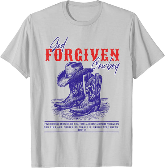 Cowboy Bible Scripture Verse Western Jesus For T-Shirt - T-Shirt | Ash
