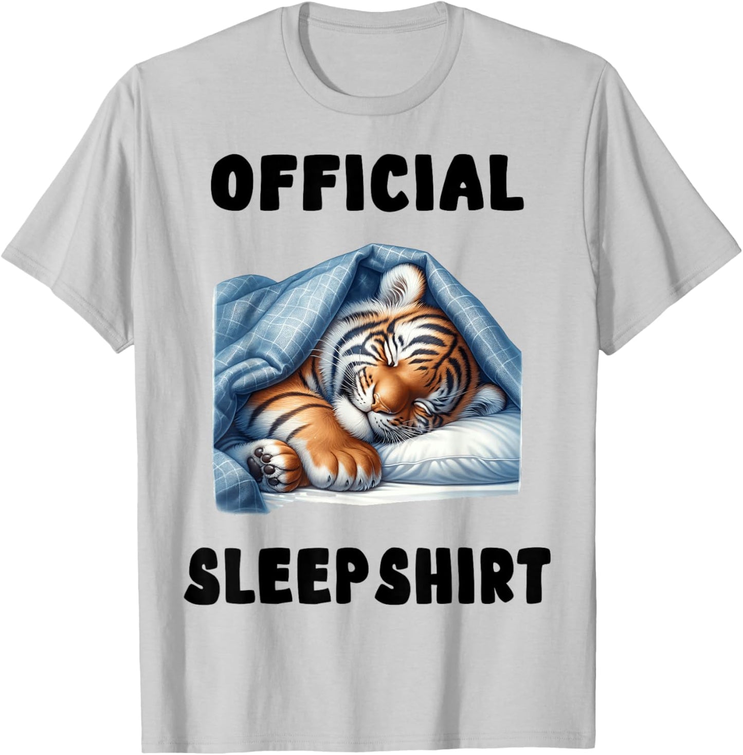 Tiger - Official Sleepshirt Pajamas Nightgown T-Shirt - T-Shirt | Ash