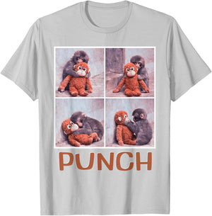 Punch Baby Monkey Meme T-Shirt - T-Shirt | Ash