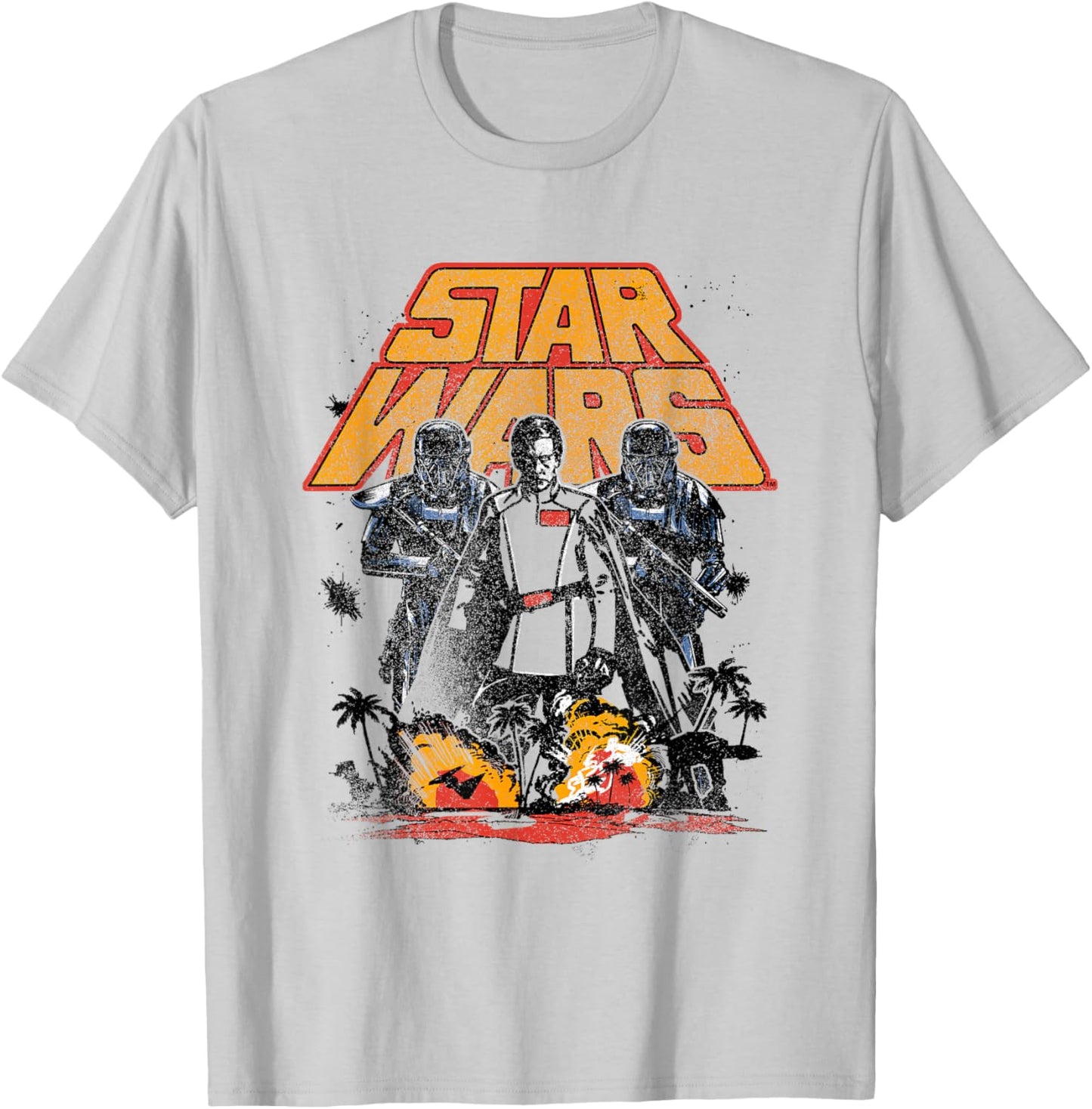 Star Wars Rogue One Orson Krennic Island Distressed T-Shirt - T-Shirt | Ash