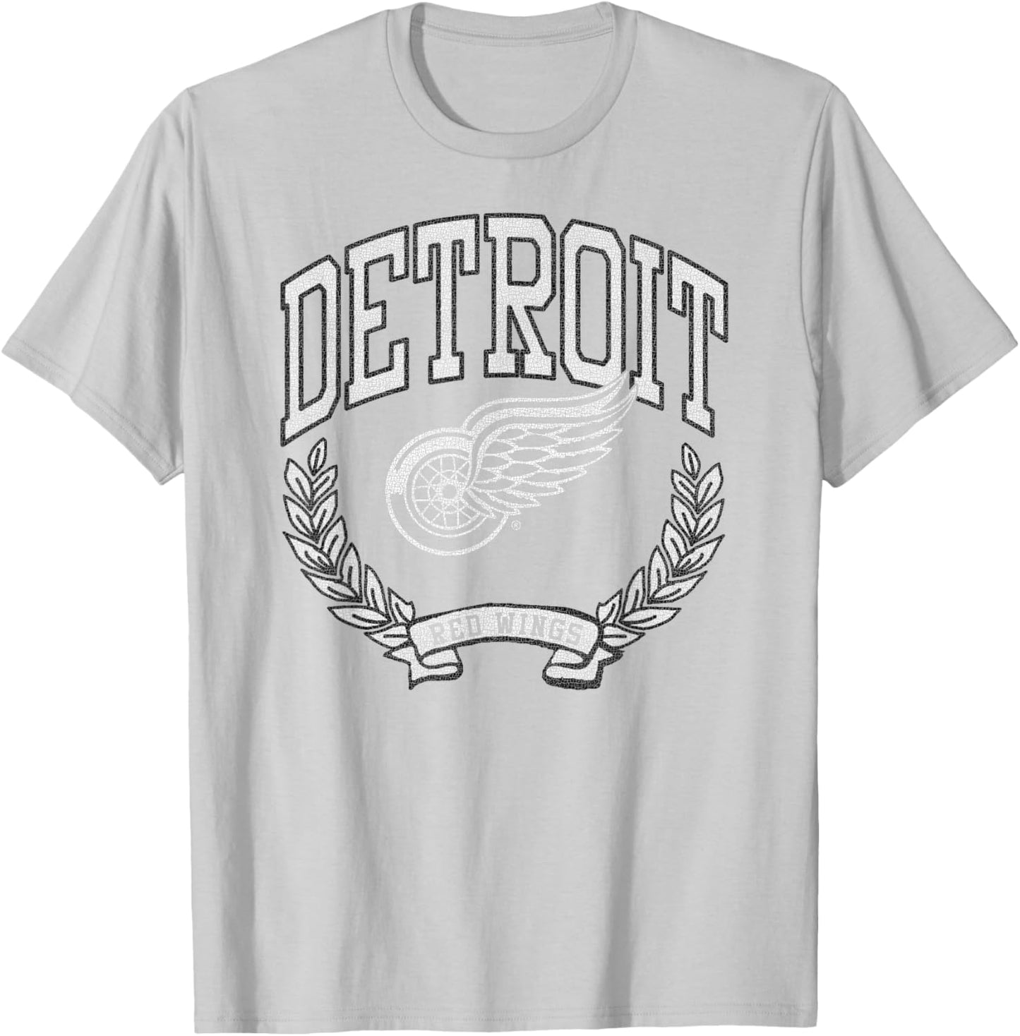 Detroit Red Wings Vintage Victory Red Officially Licensed T-Shirt - T-Shirt | Ash