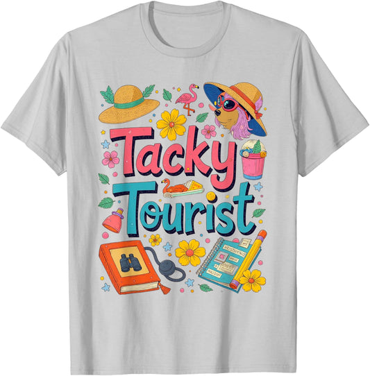Vacay Tacky Tourist Outfit Wacky Cruise Costume Idea Tacky T-Shirt - T-Shirt | Ash