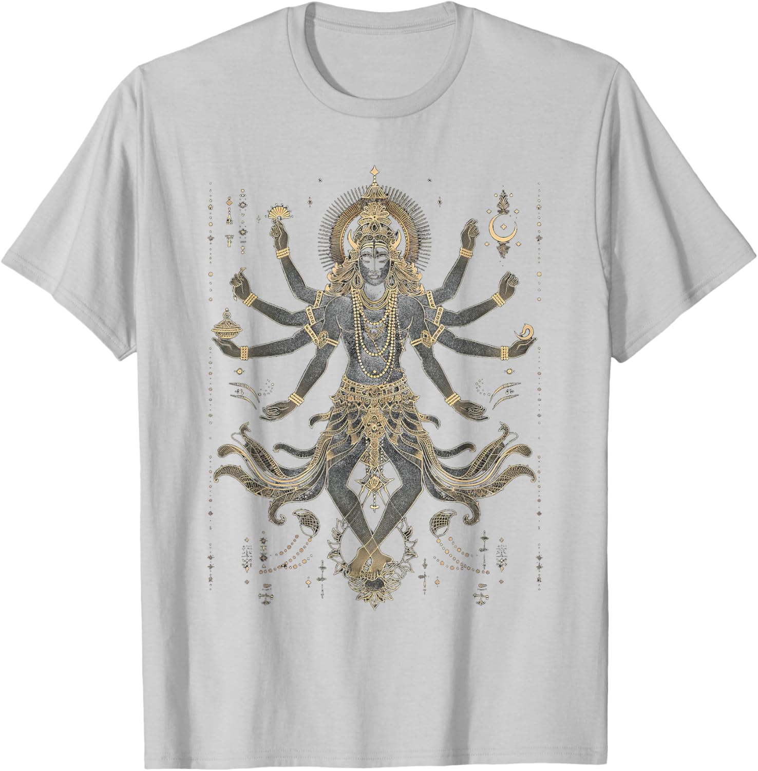 Shiva spiritual hindu god tandava dance yoga meditation T-Shirt - T-Shirt | Ash