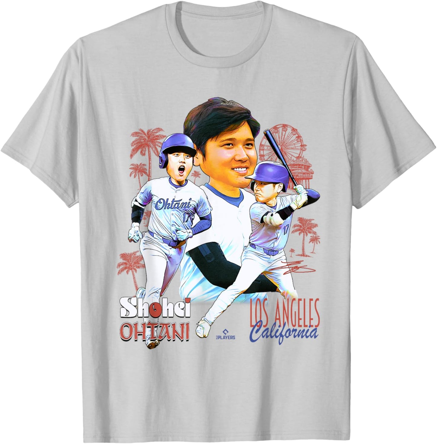 Shohei Ohtani | Los Angeles D Baseball Players | MLBSOH701K T-Shirt - T-Shirt | Ash