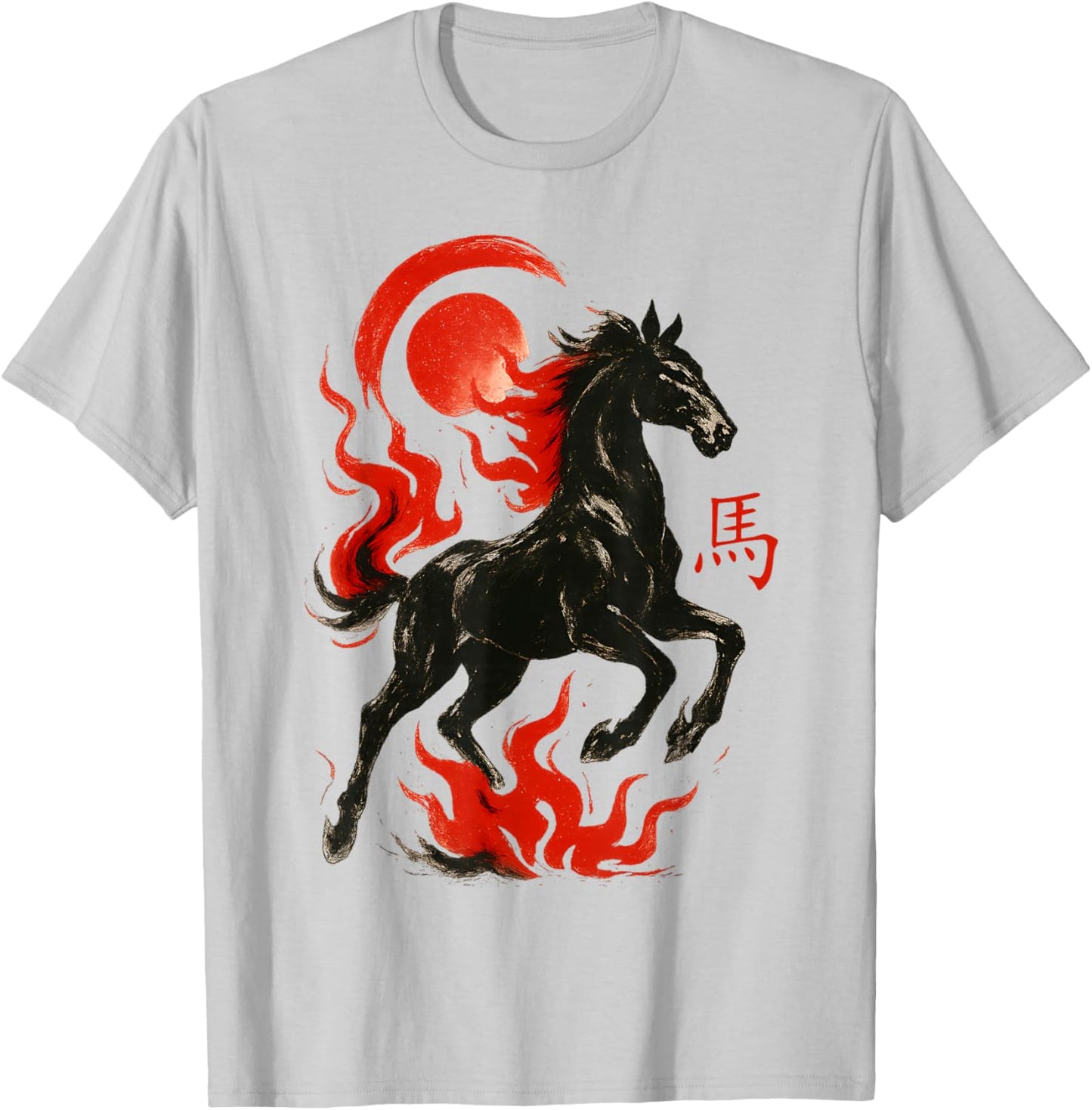 Traditional Chinese New Year - Year of the Horse 2026 T-Shirt - T-Shirt | Ash