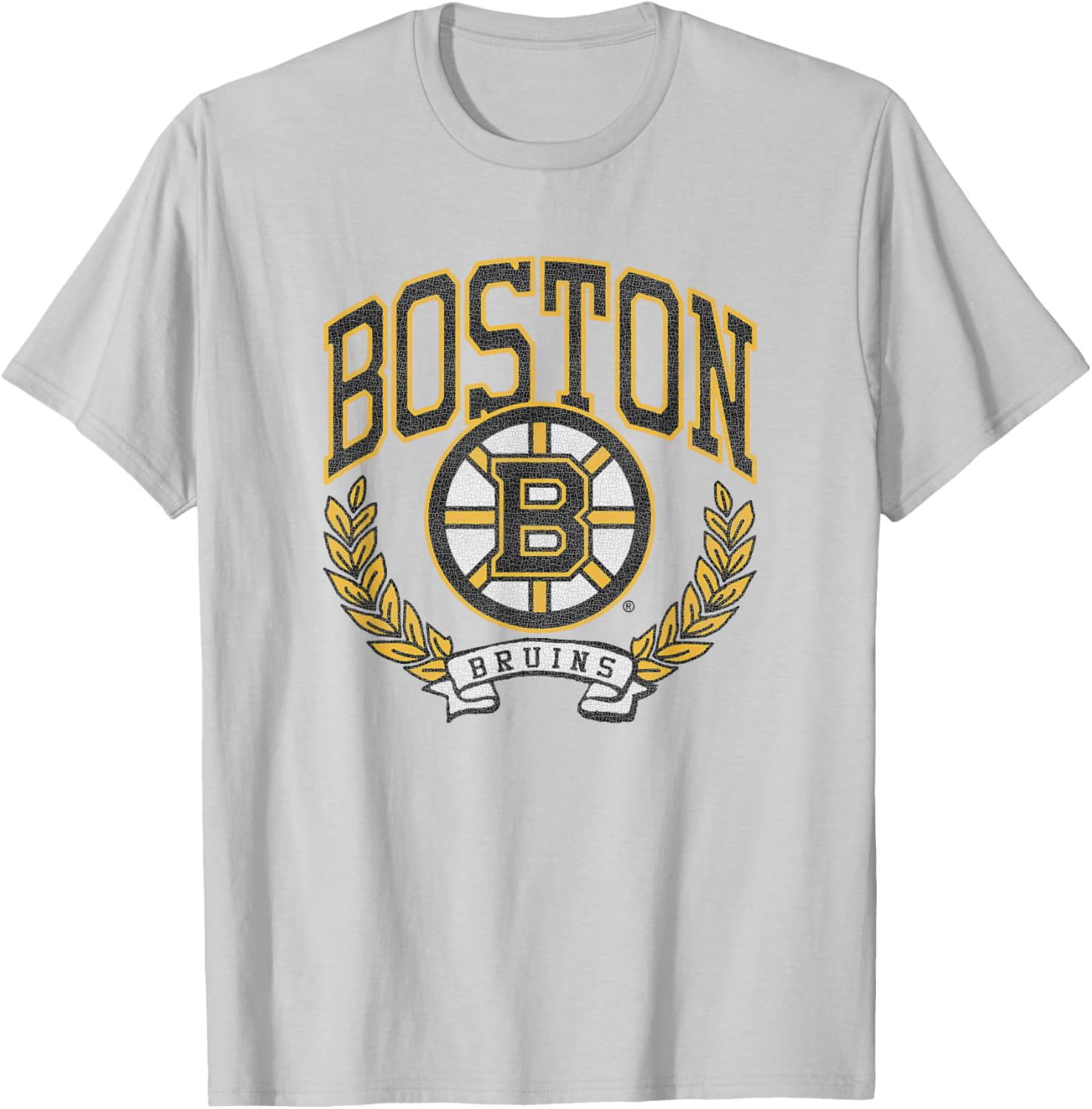Boston Bruins Vintage Victory Gray Officially Licensed T-Shirt - T-Shirt | Ash
