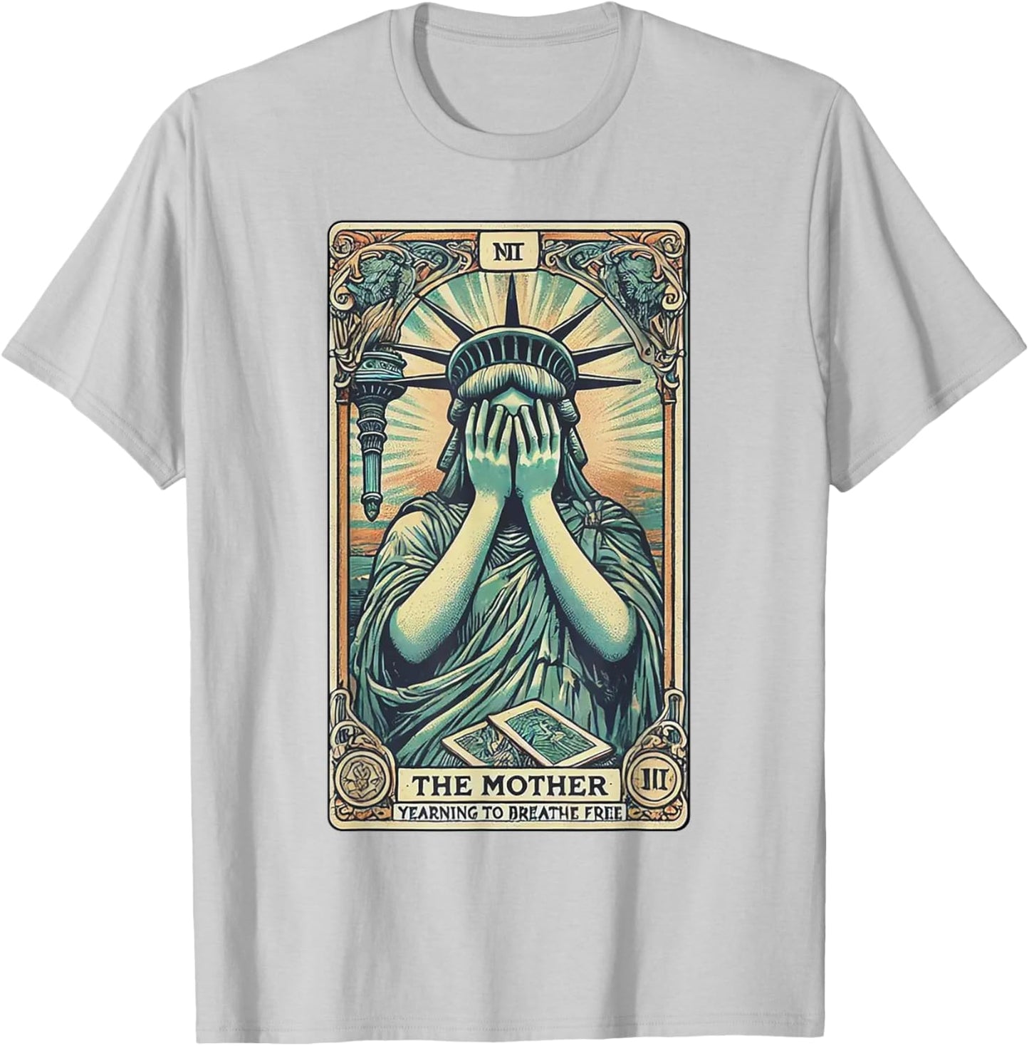 The Mother Crying Sculpture liberties T-Shirt - T-Shirt | Ash
